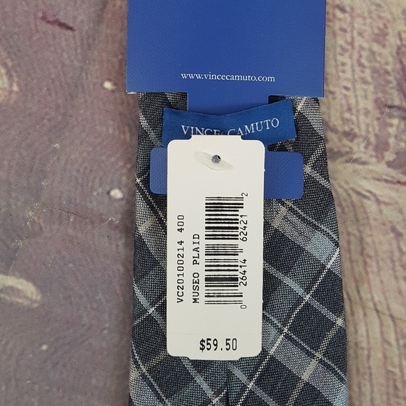 Vince Camuto Silk Neck tie Museo Plaid - Picture 4 of 6